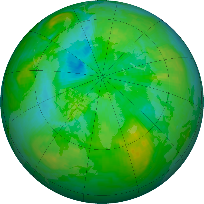 Arctic ozone map for 26 July 1994